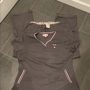 Koi scrubs pants and top excellent condition